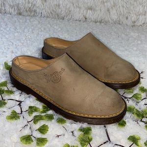 Dr Marten’s slides tan slip ons